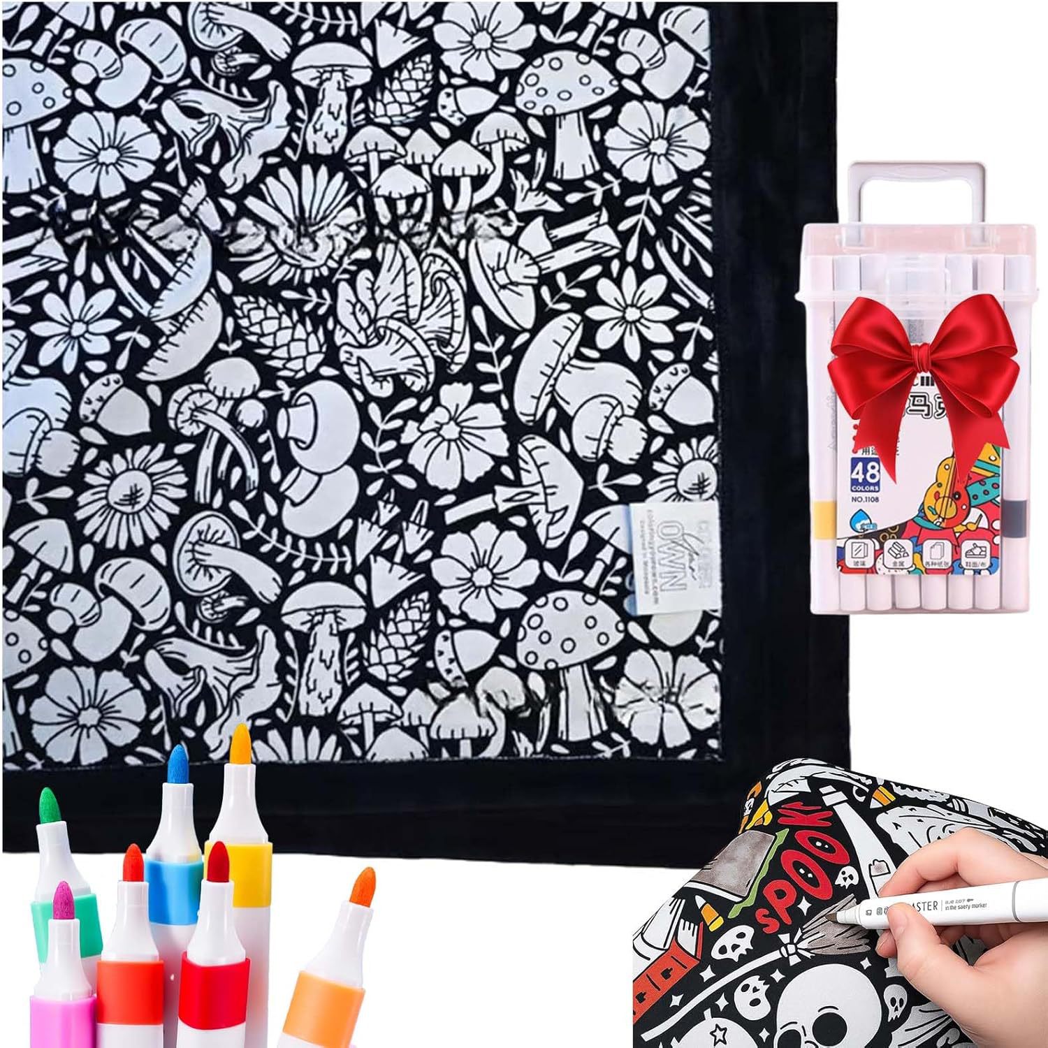 DIY Coloring Blanket With Markers DIY Coloring Blanket With Marking Pen