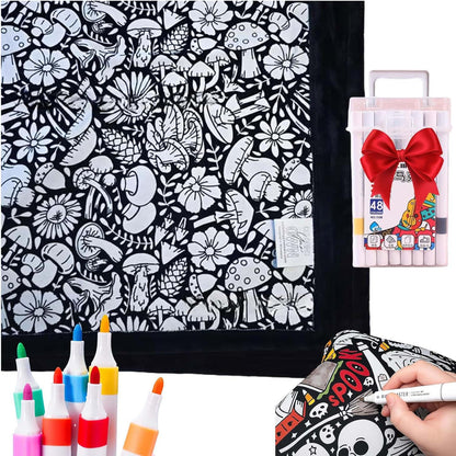 DIY Coloring Blanket With Markers DIY Coloring Blanket With Marking Pen