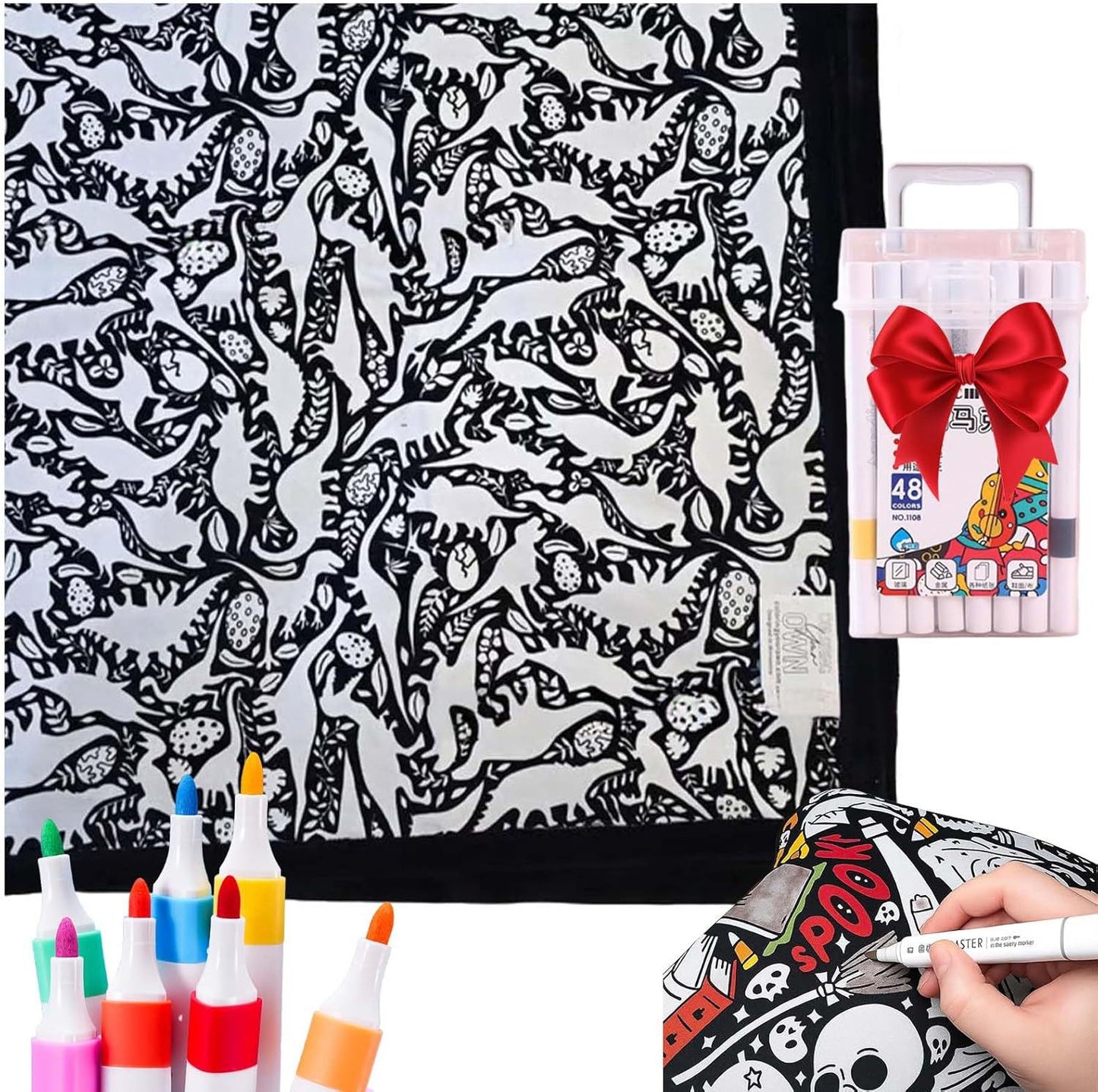 DIY Coloring Blanket With Markers DIY Coloring Blanket With Marking Pen